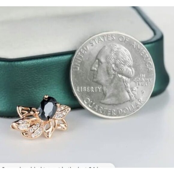 18k Gold Plated Simulated Diamond Zircon Drop Earrings - Picture 5 of 5